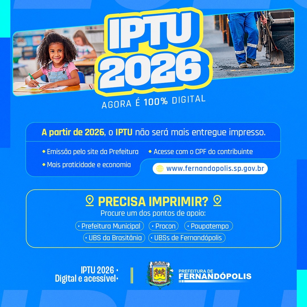 Contribuintes já podem acessar o IPTU 2026