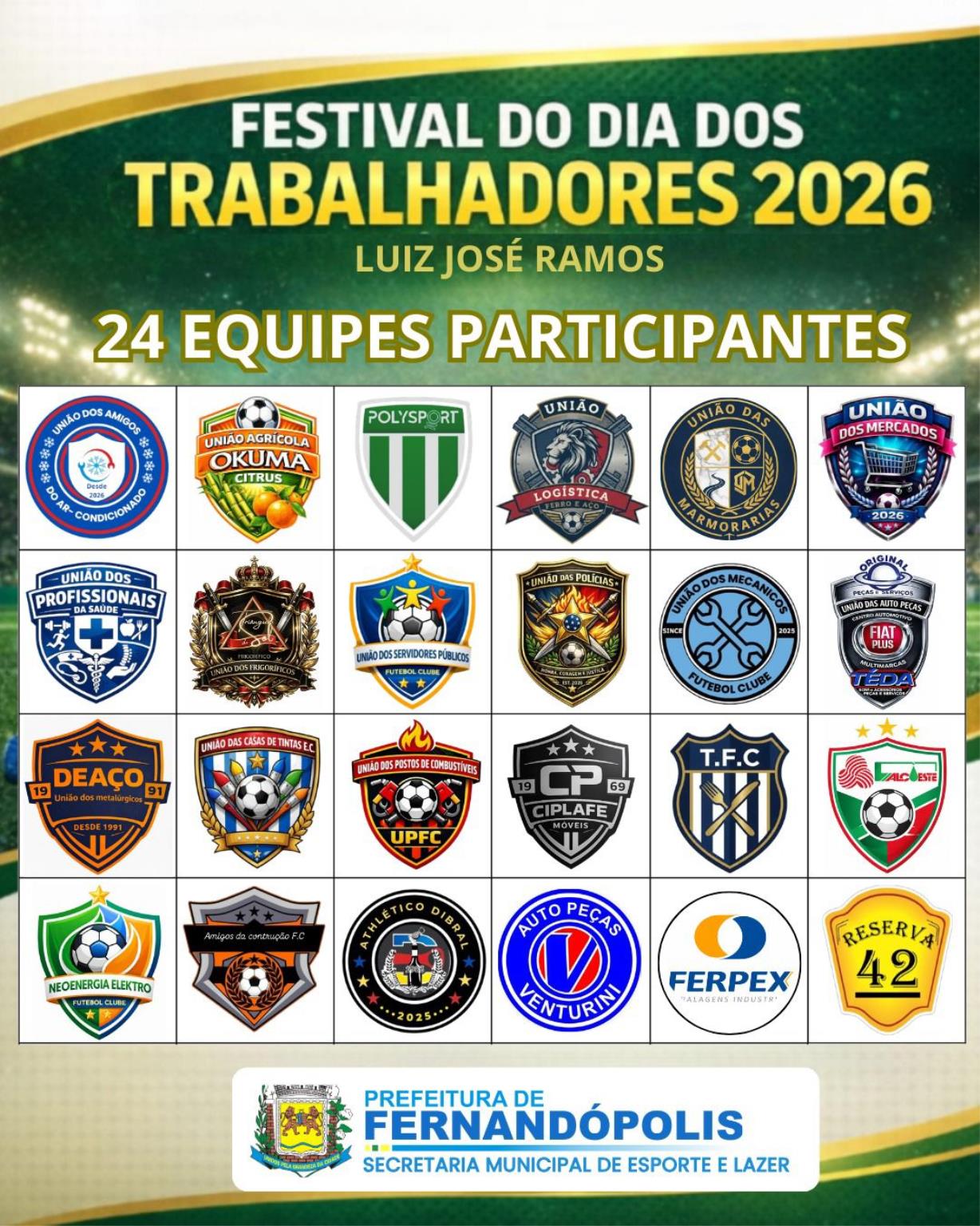 Sorteio define confrontos da primeira fase da Copa do Trabalhador