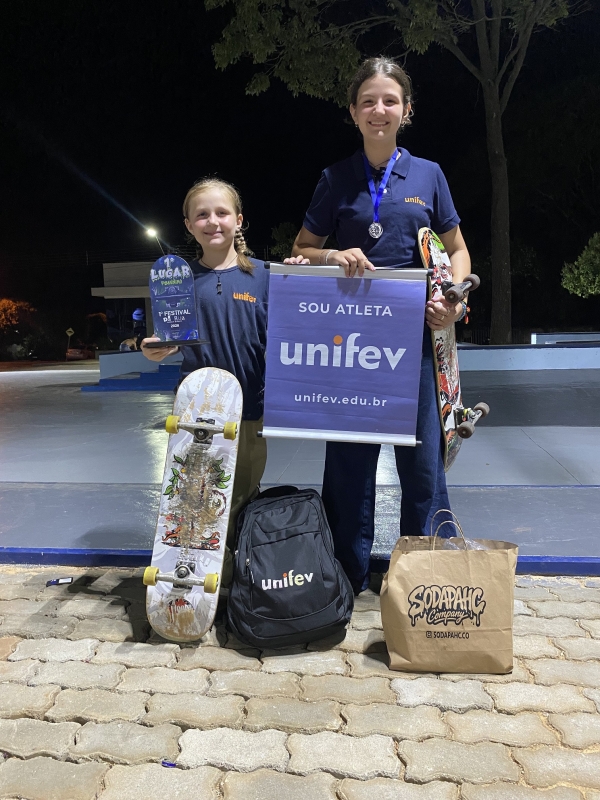 Irmãs skatistas de Votuporanga sobem ao pódio em campeonato de skate em Paulicéia
