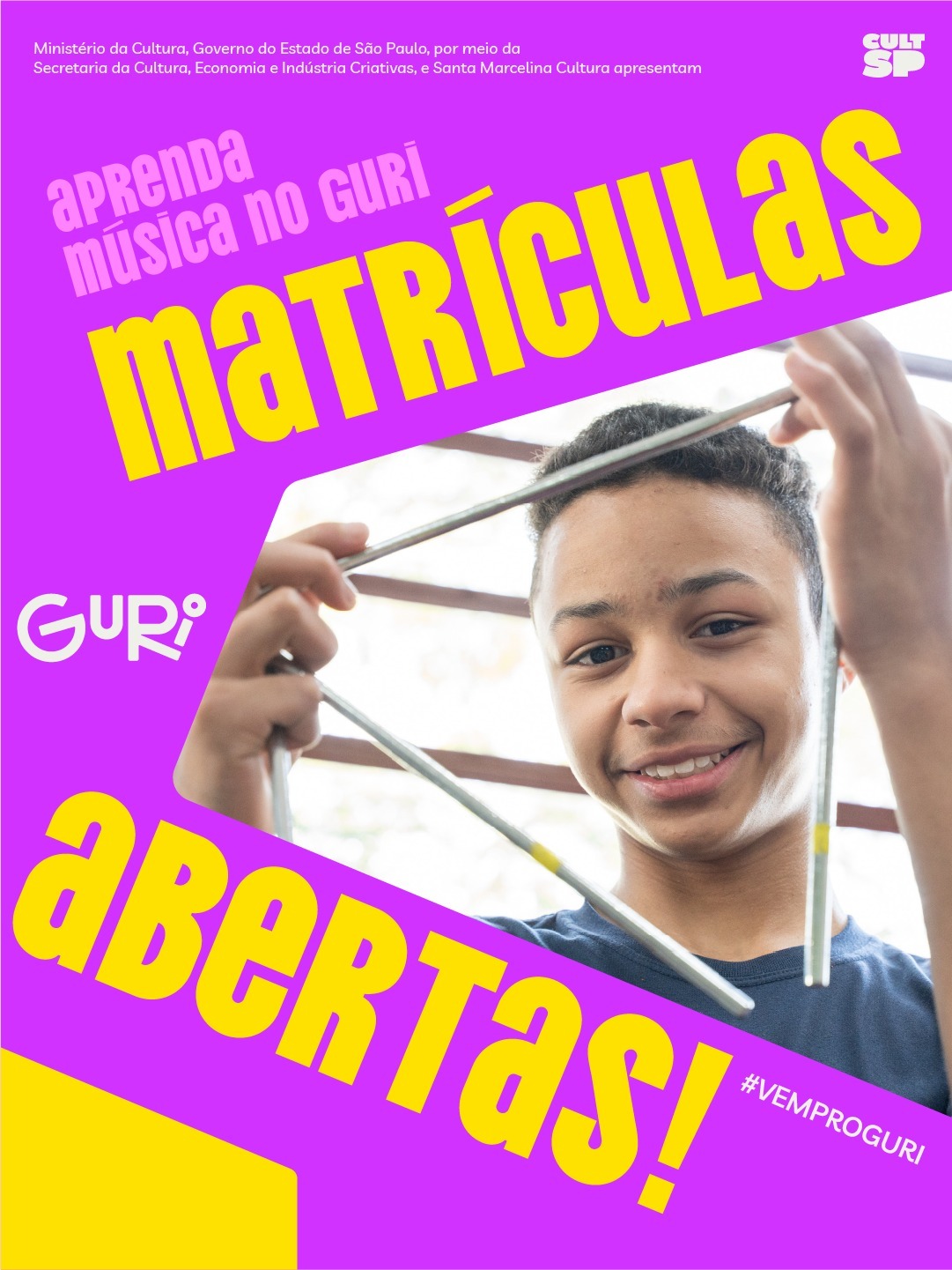 População pode se inscrever no Projeto Guri até dia 13