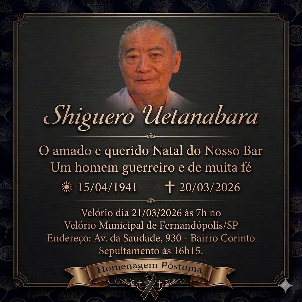 Luto em Fernandópolis: Morre “Natal”, o mestre dos sorvetes e ícone do “Nosso Bar”