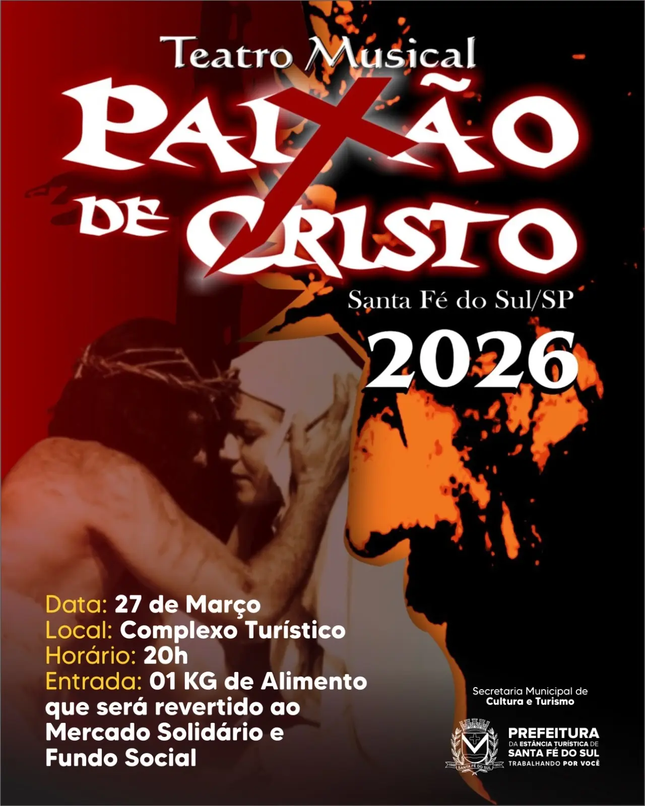 Teatro Musical “Paixão de Cristo” vai emocionar o público em Santa Fé do Sul