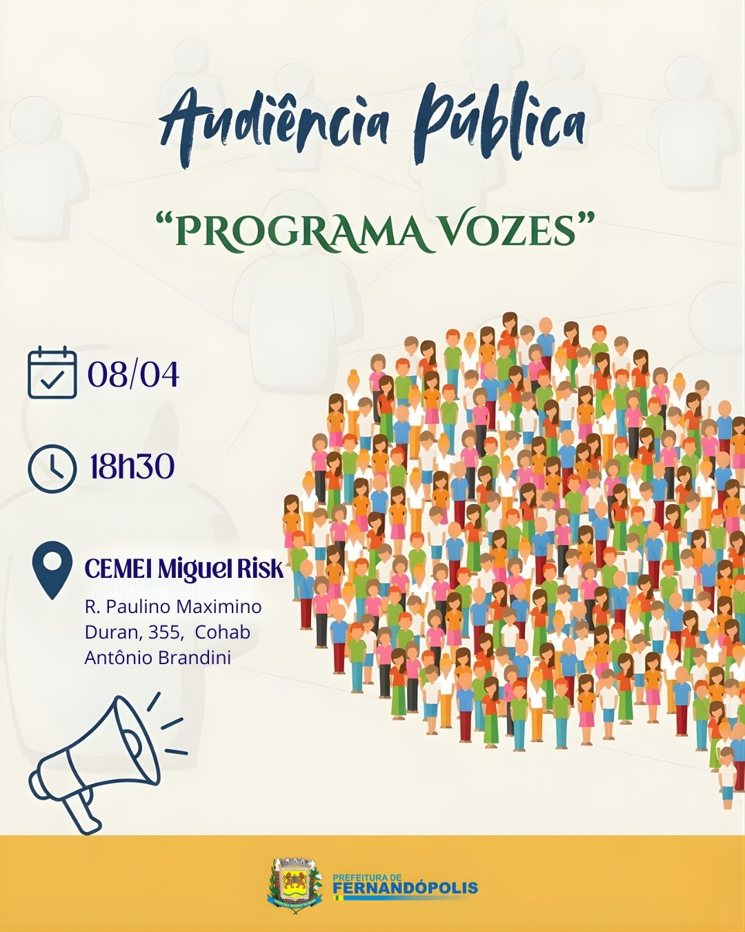 3ª Audiência Pública acontece nesta quarta na Cohab Antônio Brandini