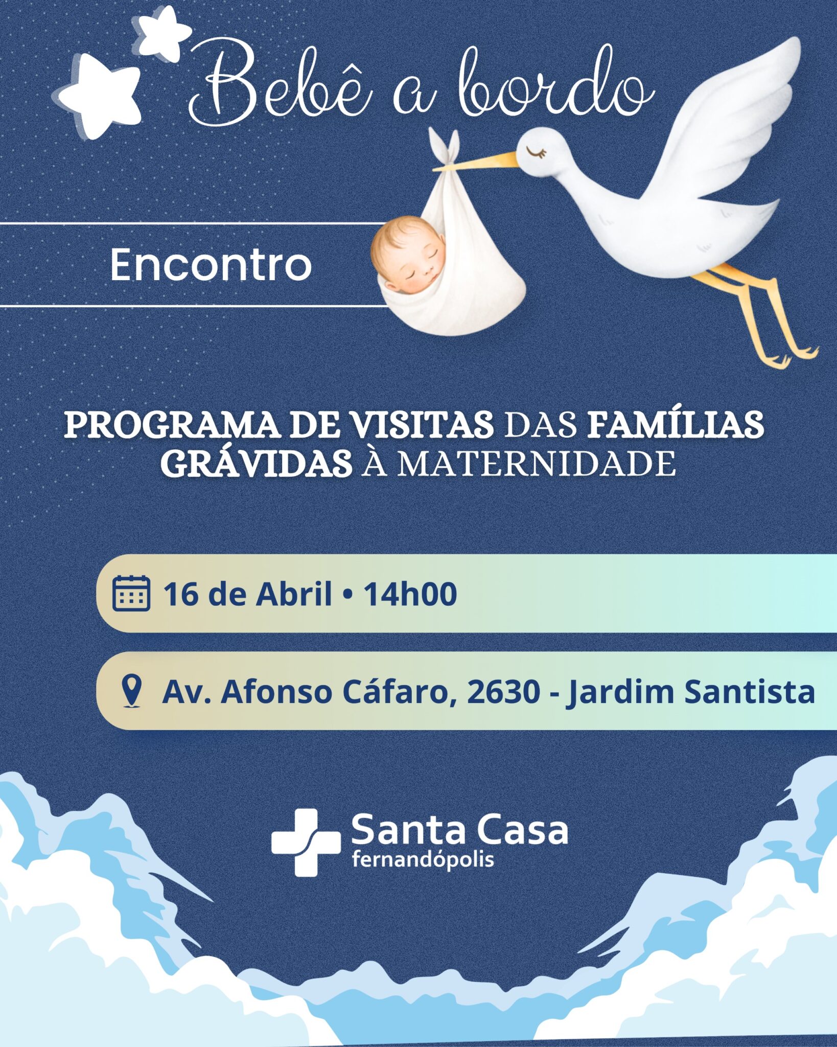 Santa Casa promove encontro do Projeto “Bebê a Bordo” para gestantes e famílias