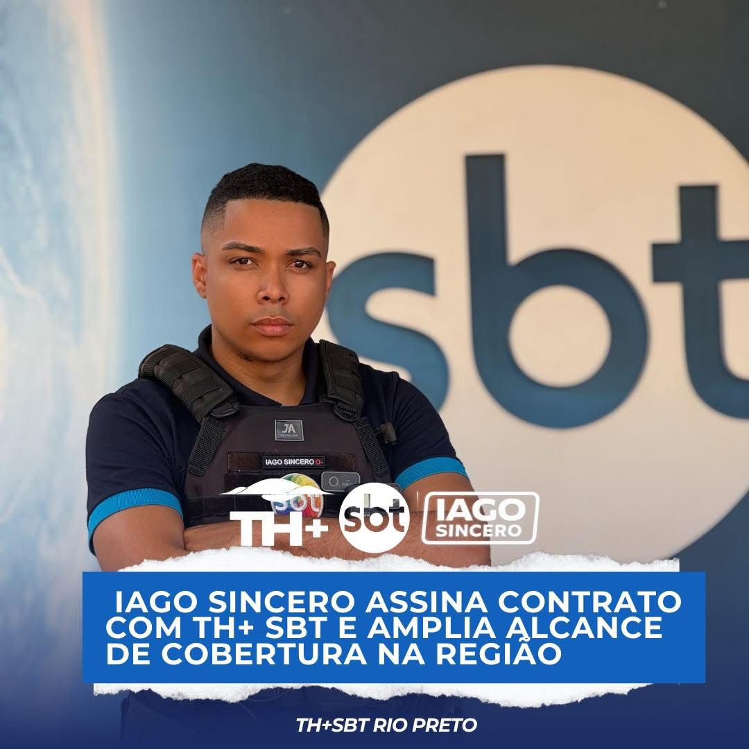Repórter policial Iago Sincero acaba de dar um importante passo na carreira ao assinar contrato oficial com o TH+ SBT