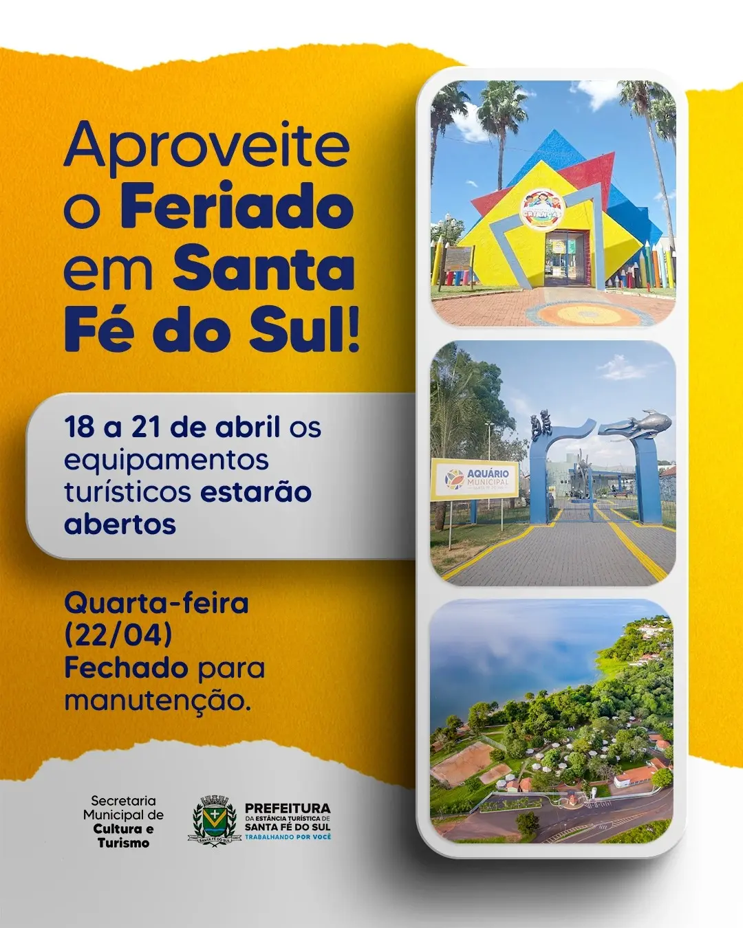 Santa Fé do Sul se prepara para fim de semana prolongado com atrações turísticas abertas