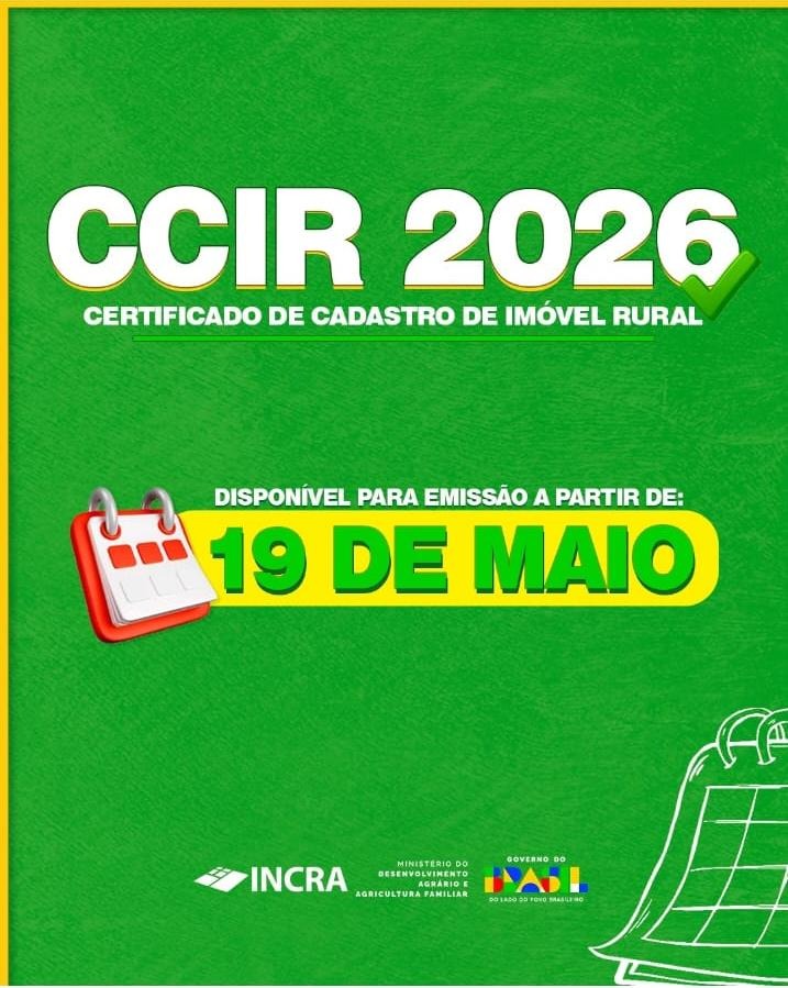 A partir de 19 de maio, produtores poderão obter o CCIR 2026