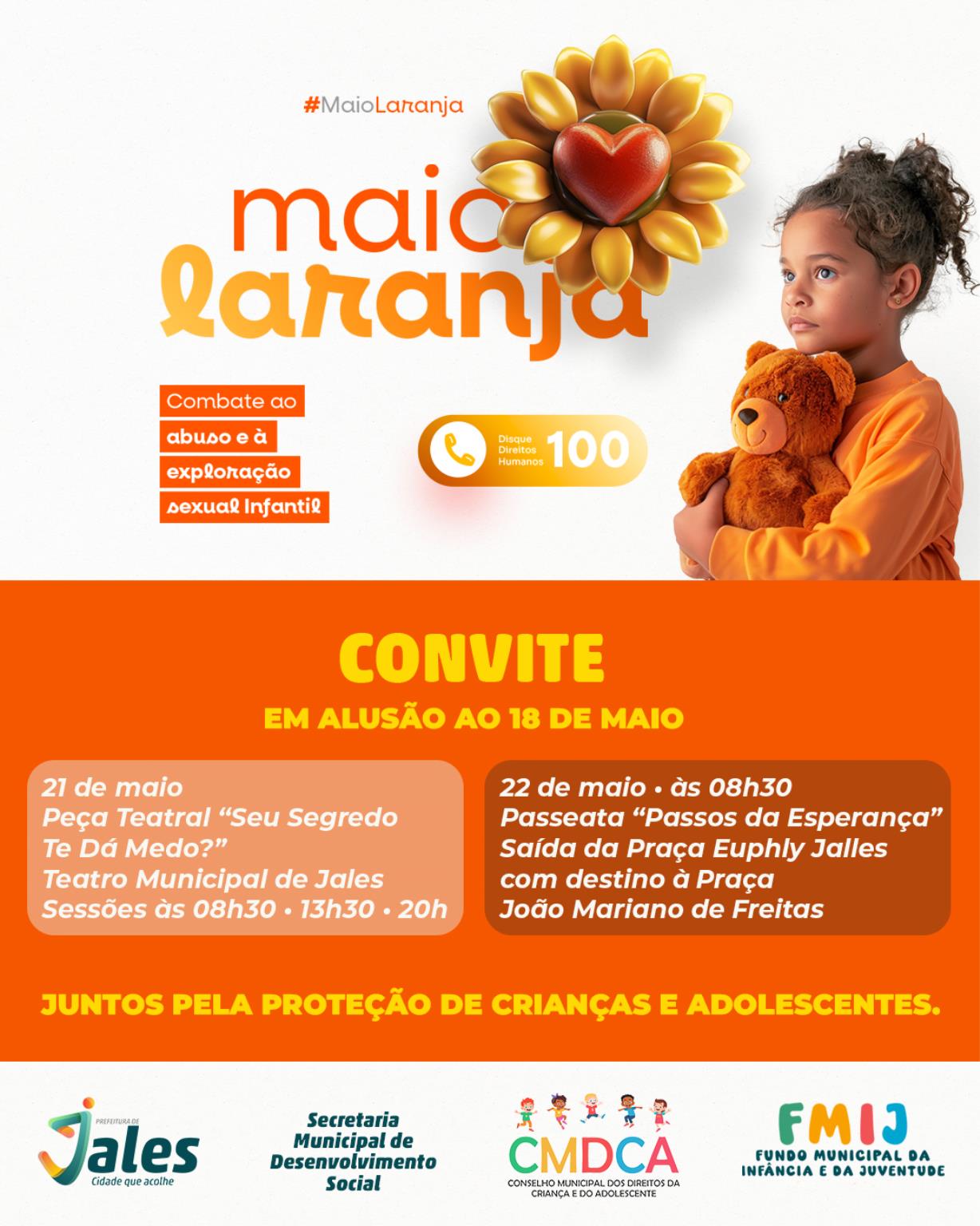 Prefeitura de Jales irá promover programação especial da campanha “Faça Bonito” com peça teatral e passeata de conscientização