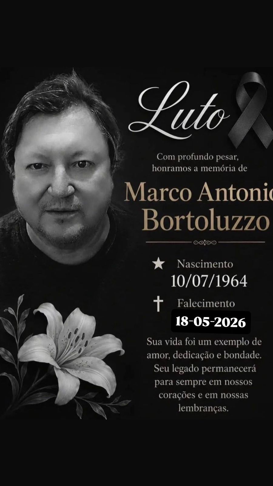 Adeus a Marco Antônio Bortoluzzo, símbolo do esporte amador e amigo da TV Canal 10