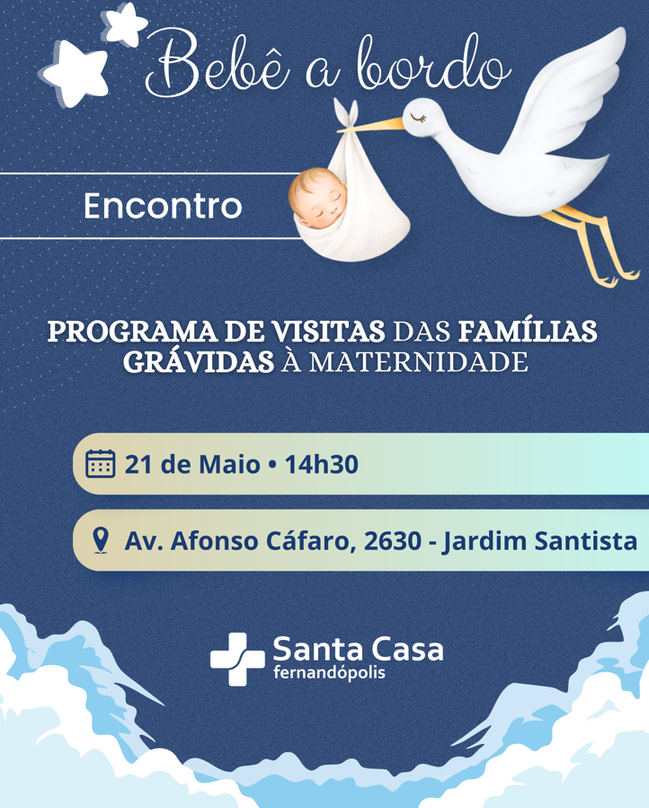 Santa Casa abre inscrições para nova edição do projeto “Bebê a Bordo”