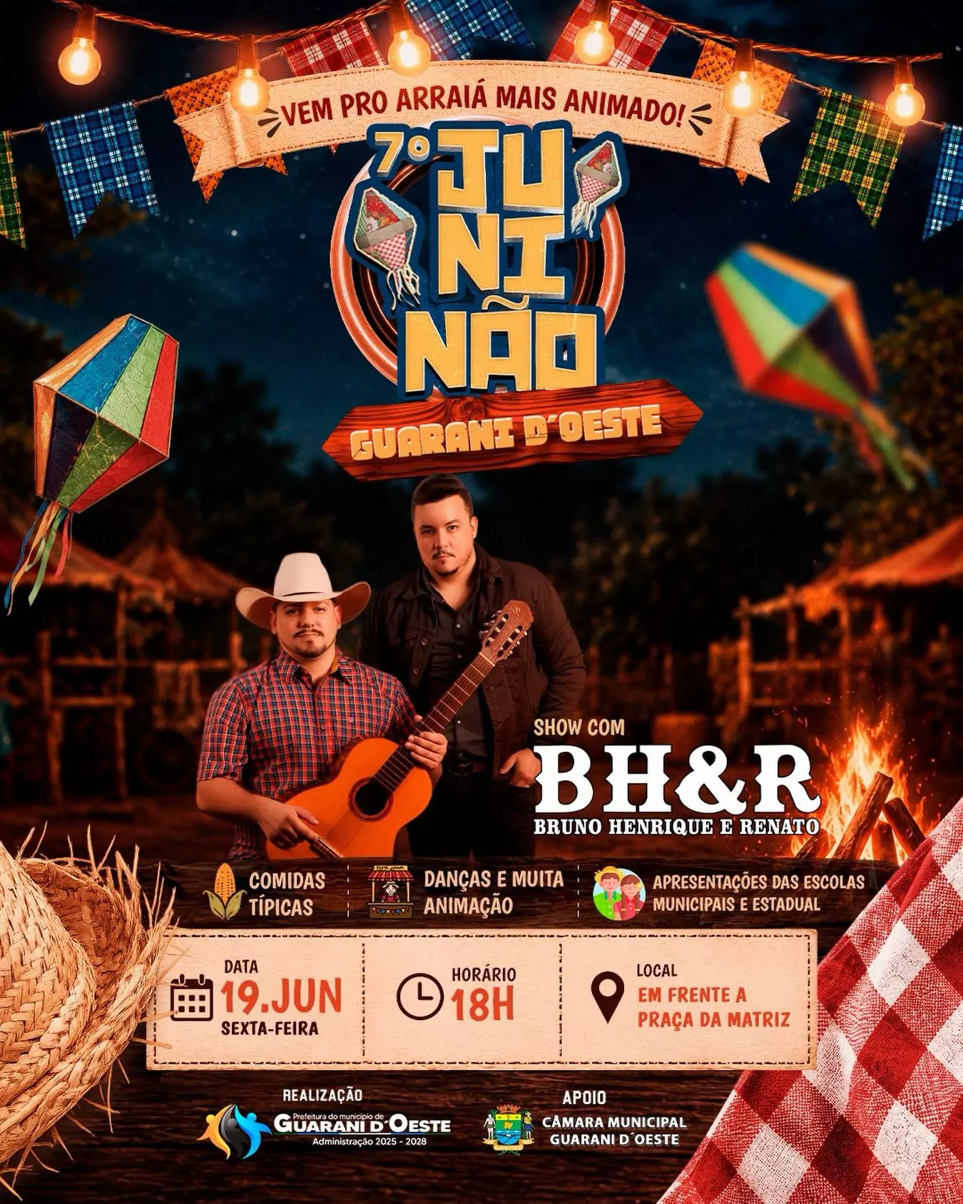Guarani d’Oeste prepara 7º Juninão com show ao vivo e comidas típicas gratuitas