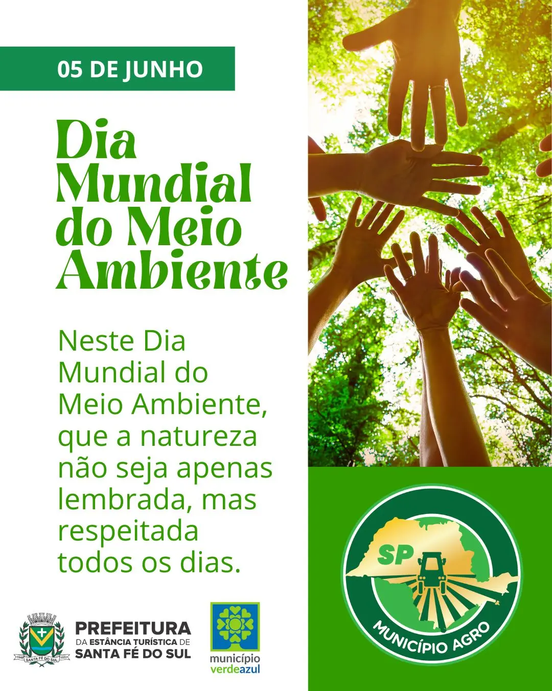 Santa Fé do Sul reforça compromisso ambiental com ações de conscientização e preservação durante Semana do Meio Ambiente