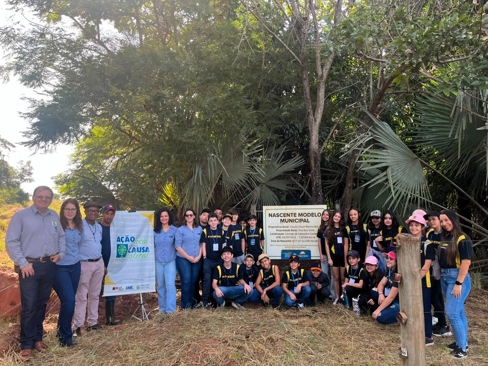 Estudantes de Aparecida do Taboado visitam Nascente Modelo de Santa Fé do Sul