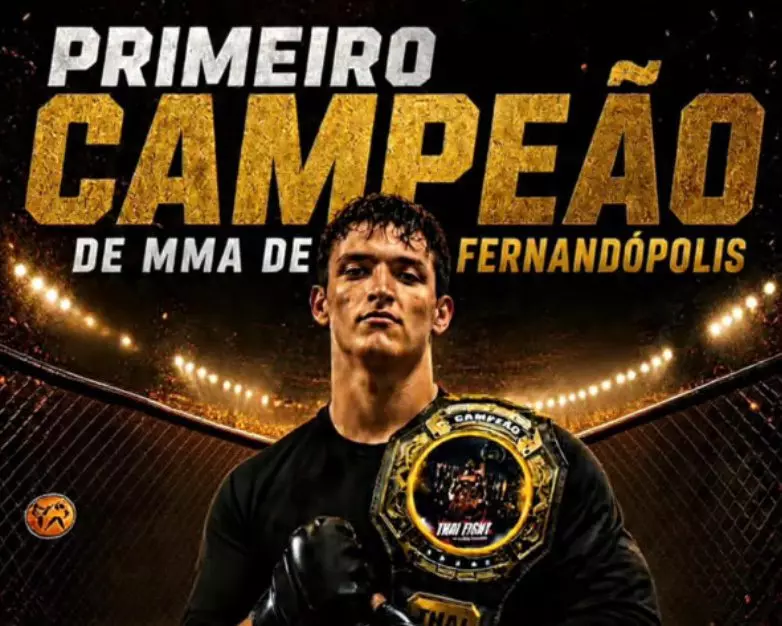 Jovem de 18 anos faz história e conquista o primeiro cinturão de MMA para Fernandópolis