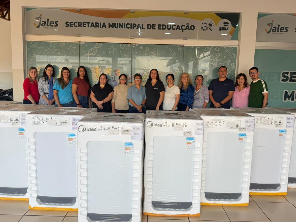 Secretaria Municipal de Educação entrega máquinas de lavar para todas as EMEIs de Jales