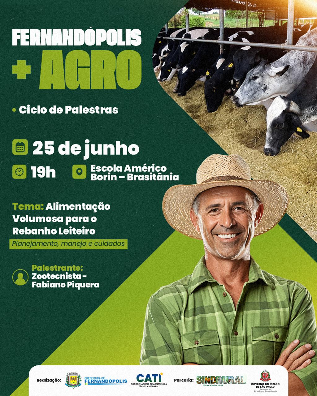Fernandópolis + Agro promove ciclo de palestras em Brasitânia