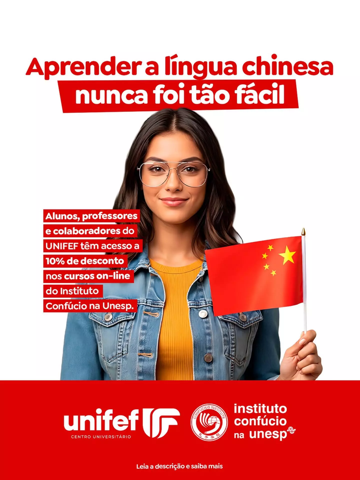 Parceria entre UNIFEF e Instituto Confúcio oferece desconto em cursos de chinês a distância