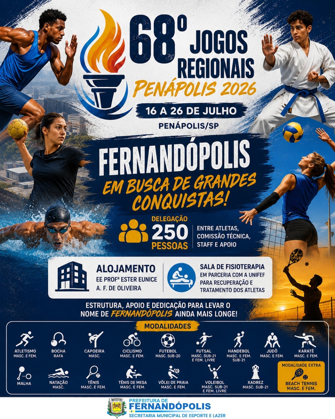 Delegação de Fernandópolis embarca para os 68º Jogos Regionais