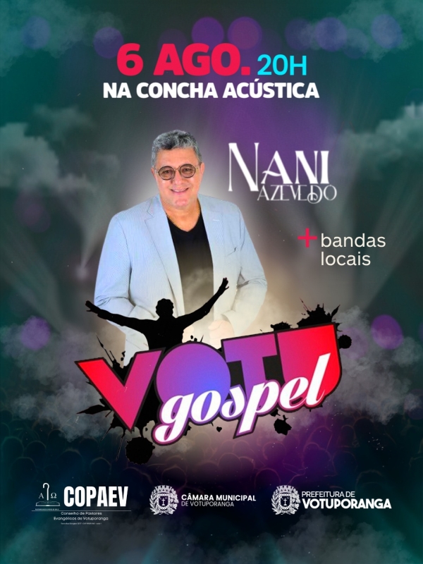 VotuGospel 2026 será realizado no dia 6 de agosto na Concha Acústica