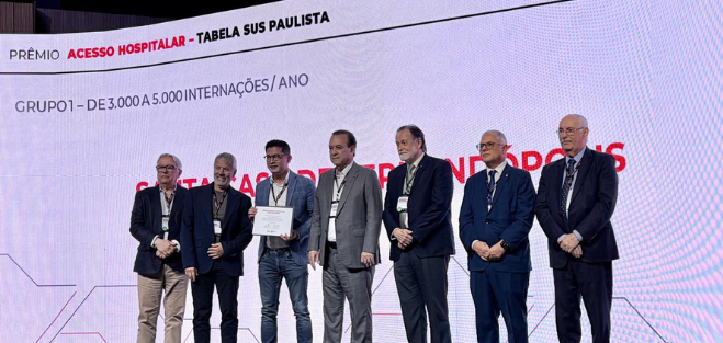 Santa Casa de Fernandópolis recebe Prêmio Acesso Hospitalar da Tabela SUS Paulista