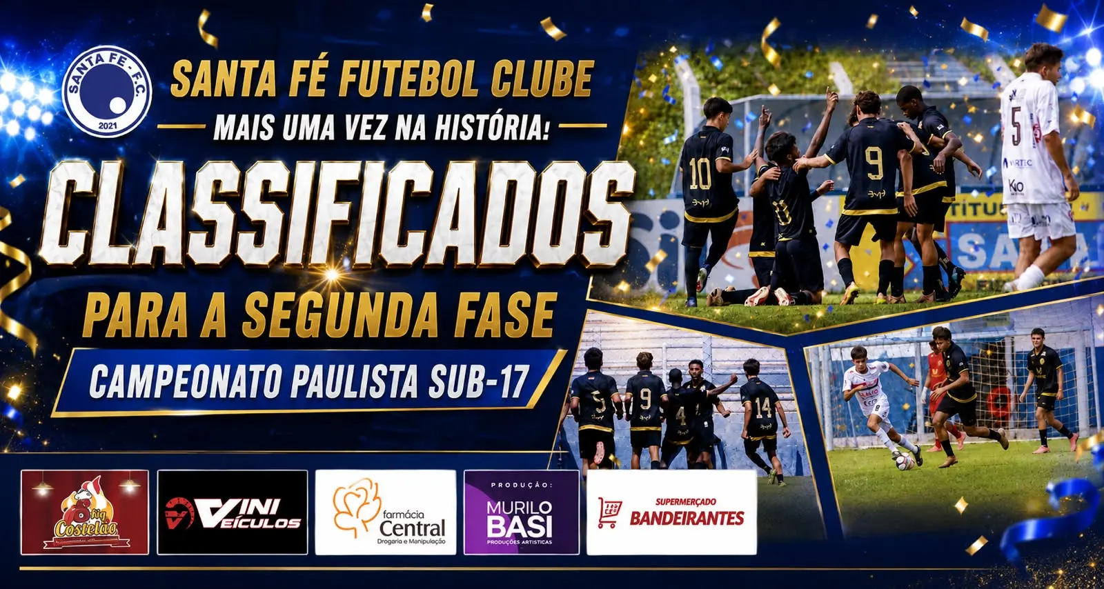 Santa Fé FC goleia Rio Preto e avança no Paulista Sub-17; Corinthians será um dos adversários na segunda fase