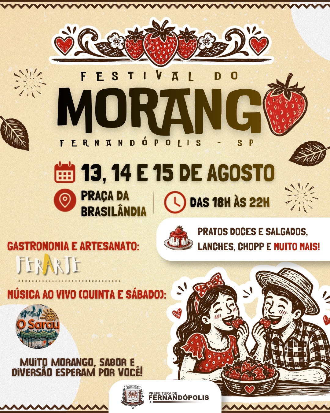 “2º Festival do Morango” começa hoje na Brasilândia