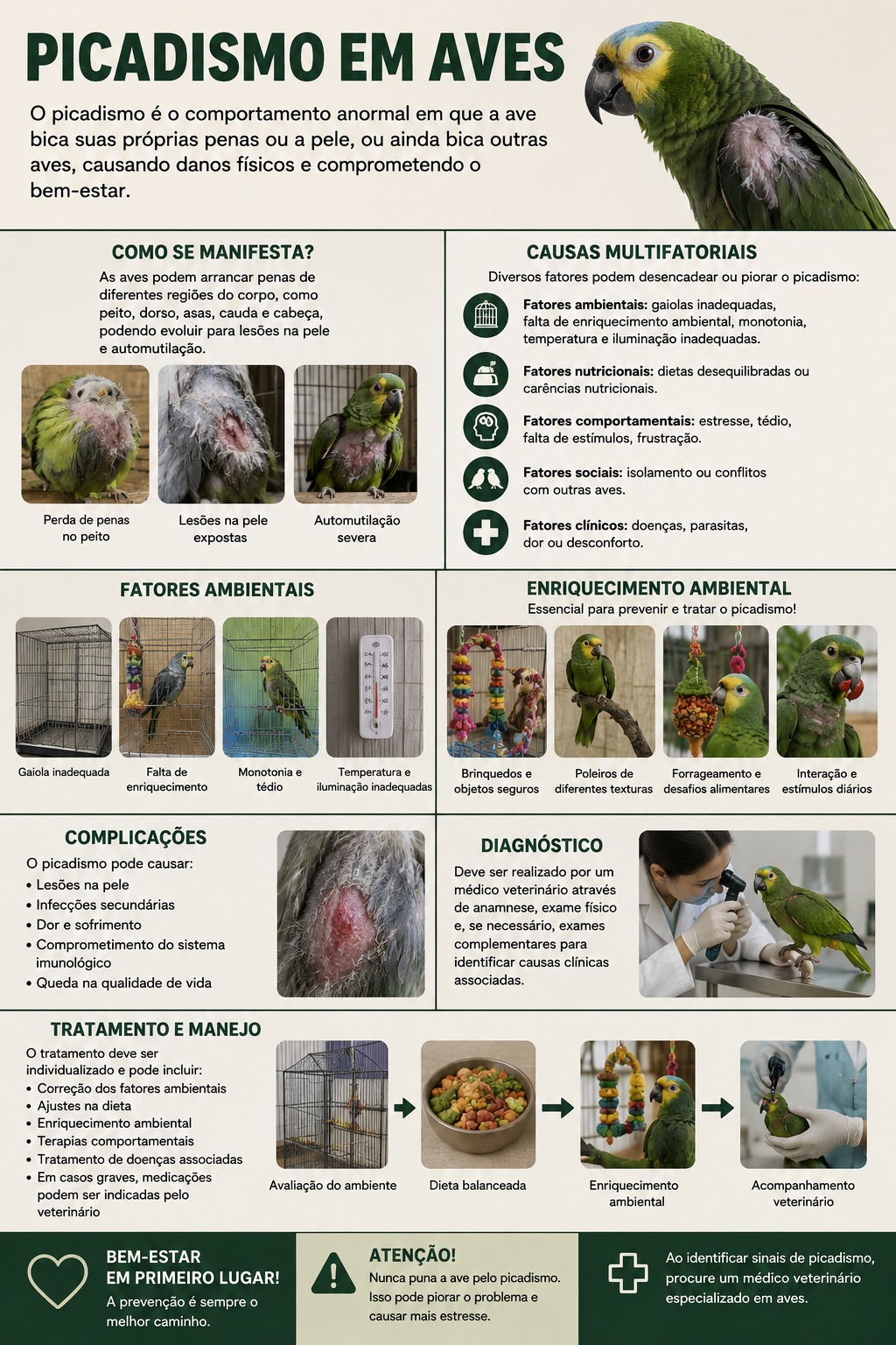Picadismo em aves - Um Olhar Sobre o Bem-Estar e Comportamento de sua ave.