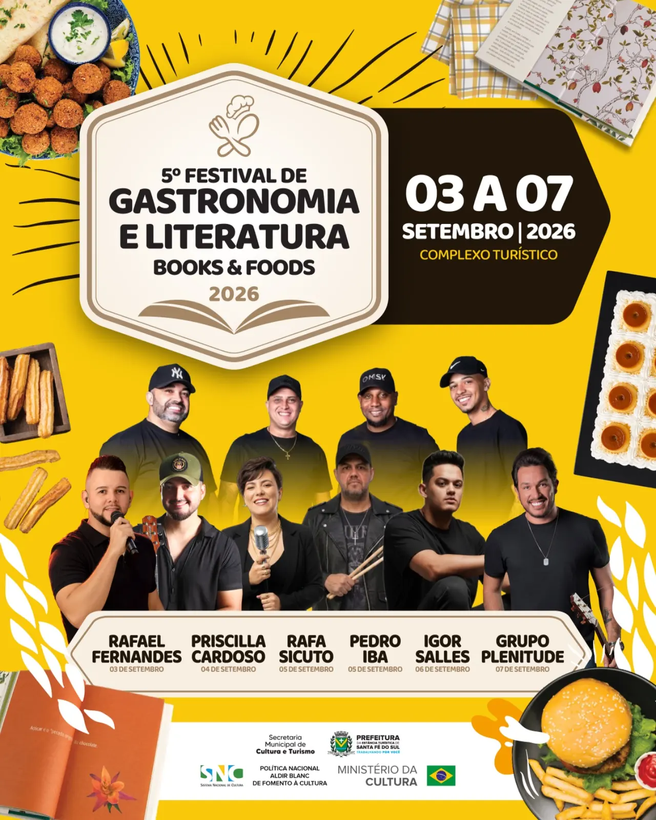 5º Festival de Gastronomia e Literatura Books & Foods retorna a Santa Fé do Sul e promete movimentar a cidade no feriado de 7 de Setembro