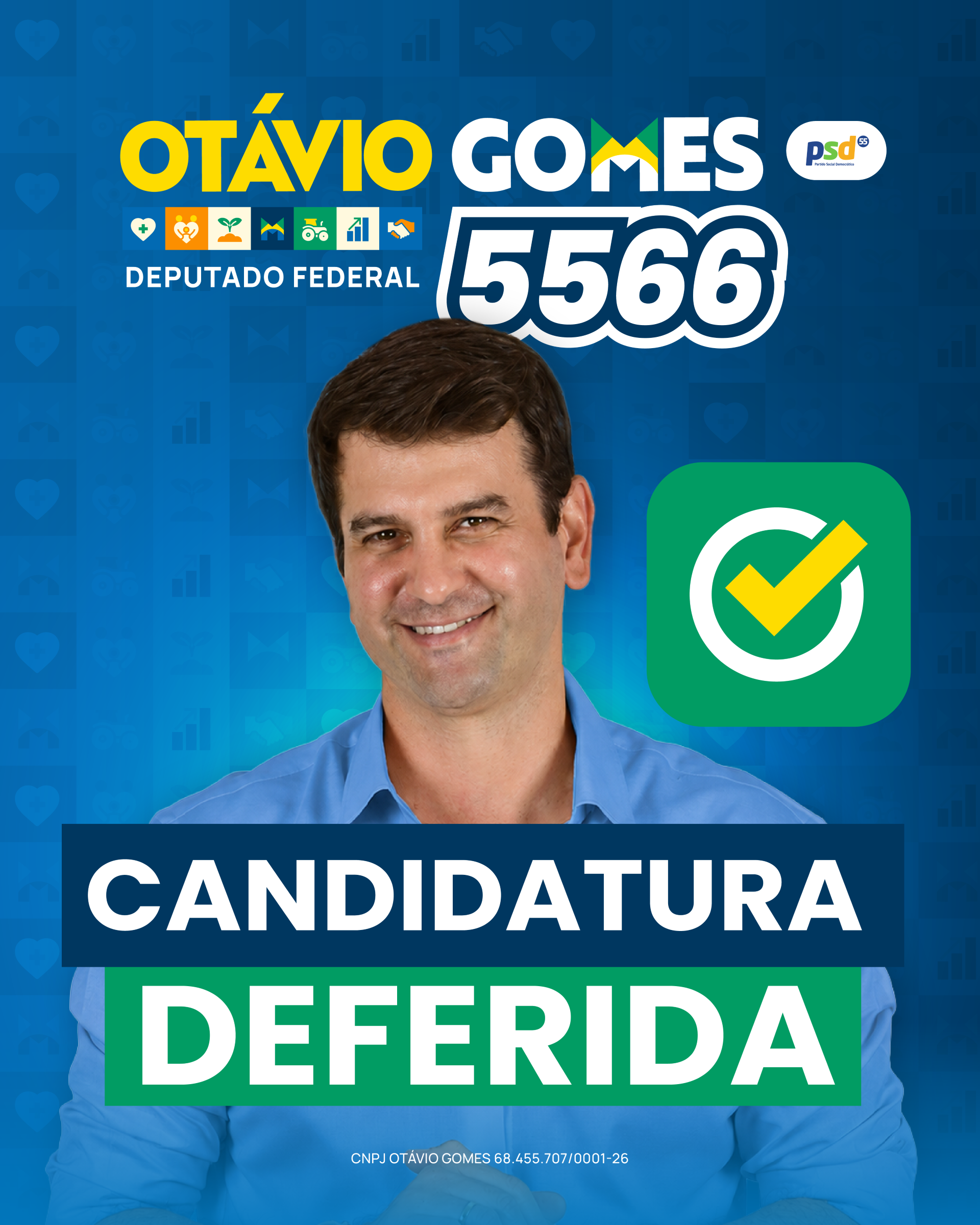 Justiça Eleitoral defere candidatura de Otávio Gomes a deputado federal*