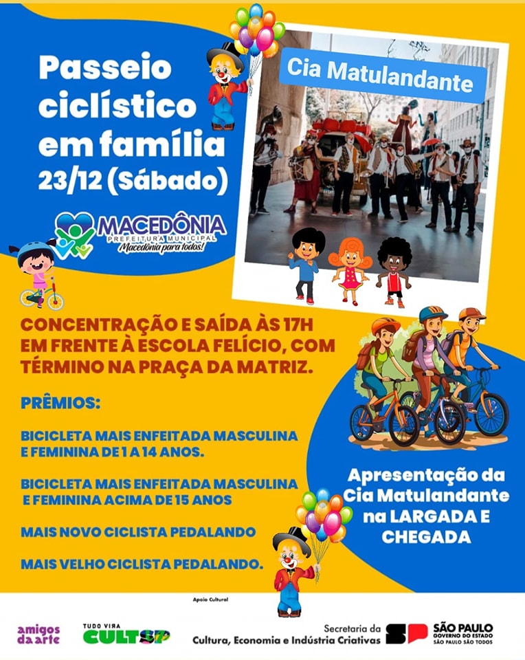 Macedônia realiza 1° Passeio ciclístico em família.