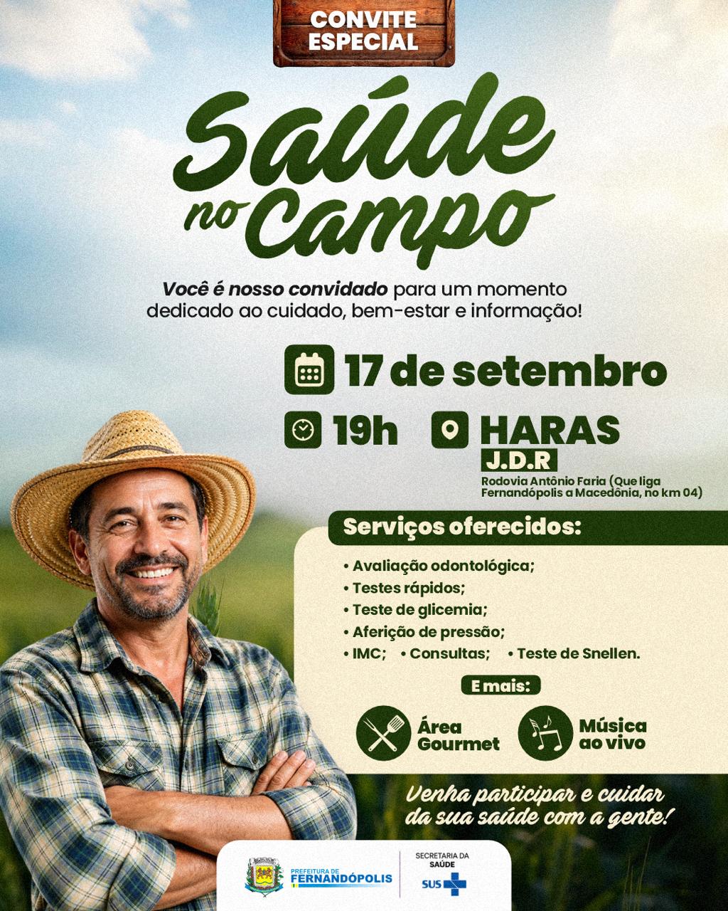 3ª edição do programa “Saúde no Campo” será na 5ª-feira, 17