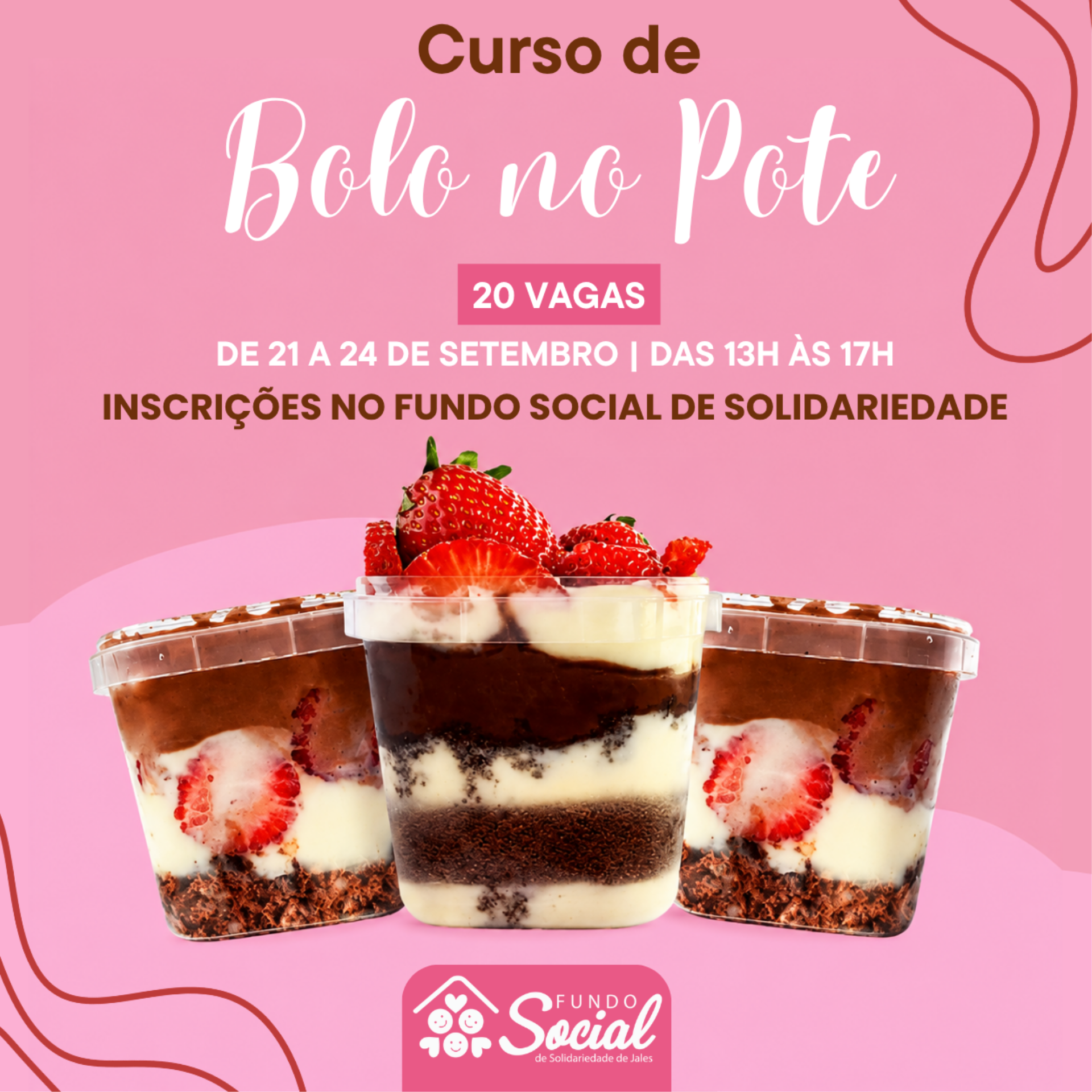 Fundo Social de Jales abre novas vagas para curso gratuito de Bolo no Pote