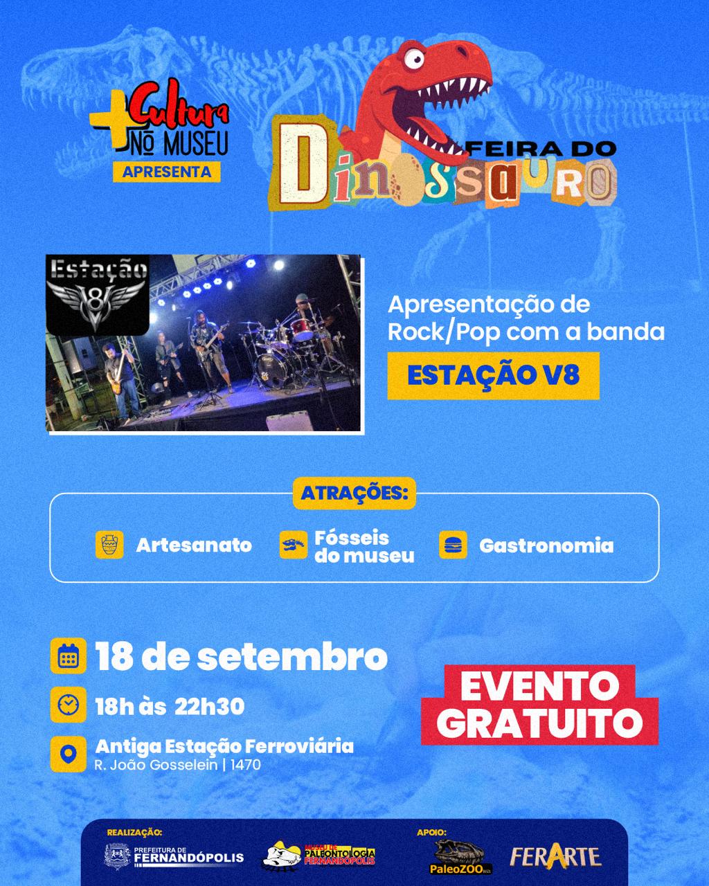 Feira do Dinossauro acontece nesta sexta-feira