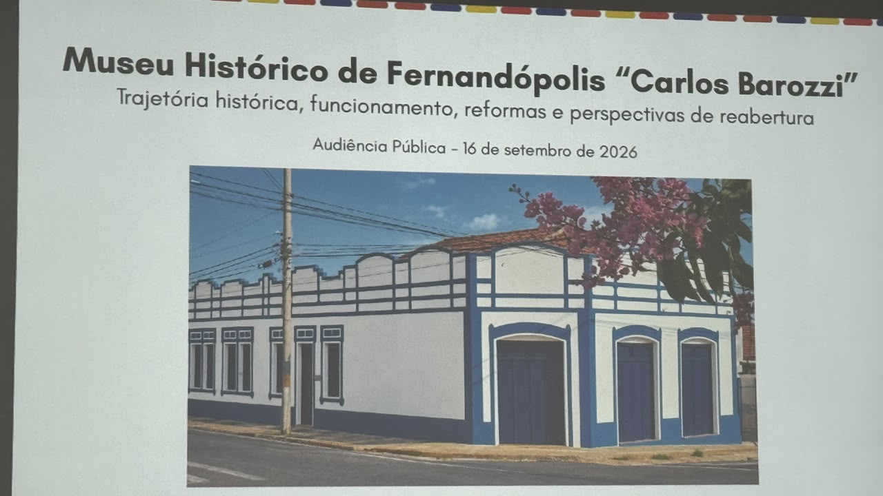 Audiência pública debate futuro do Museu Histórico de Fernandópolis,“Carlos Barozzi