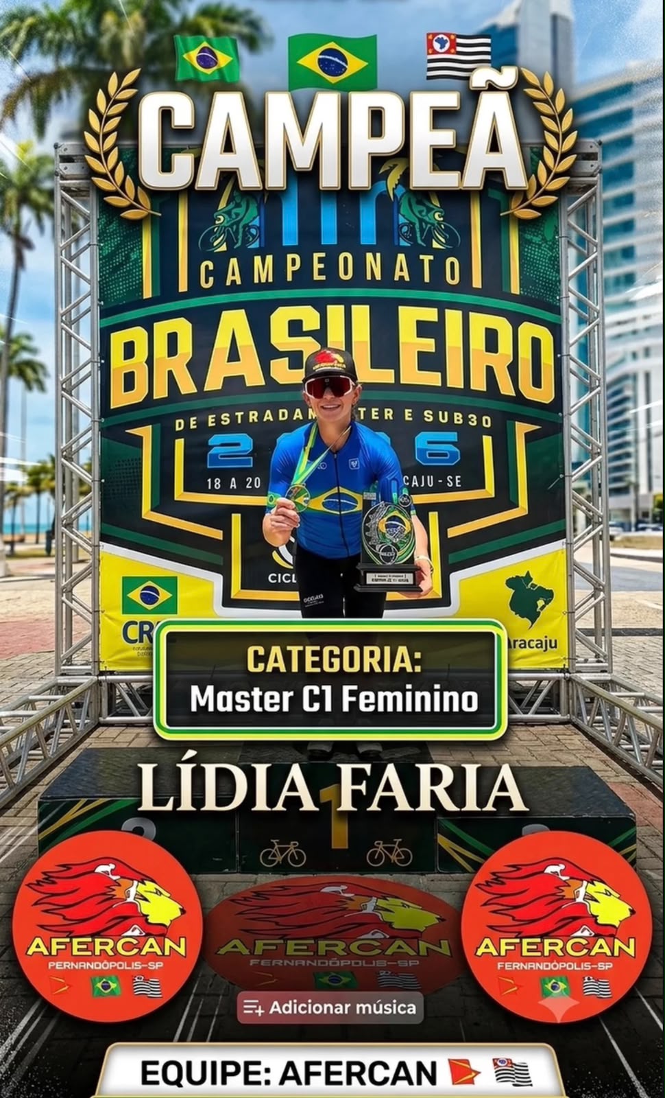 AFERCAN conquista título brasileiro de ciclismo em Aracaju