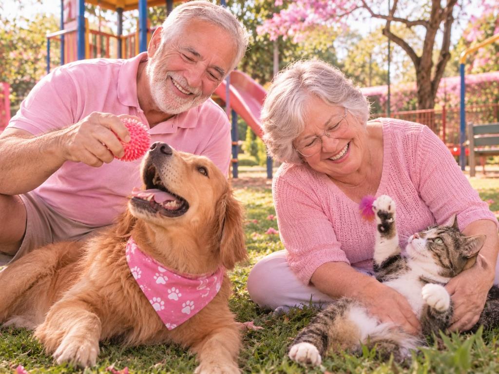 Outubro Rosa: campanha Pelos e Paz destaca a importância dos animais para o bem-estar e a saúde mental