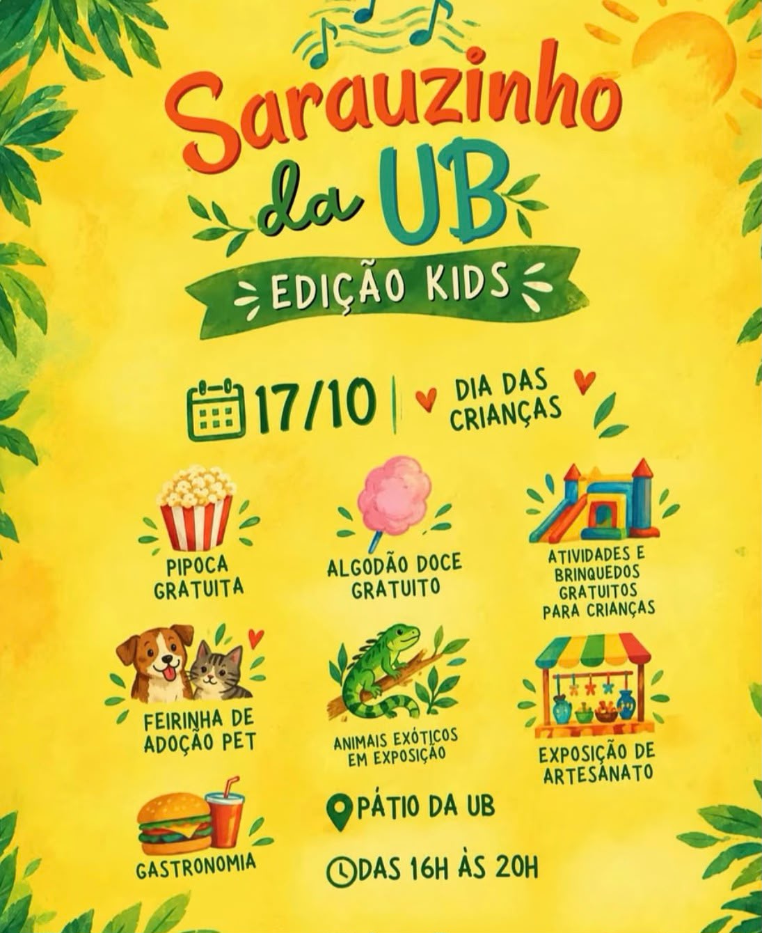 Sarauzinho da UB – Edição Kids promete uma tarde de diversão para toda a família em Fernandópolis