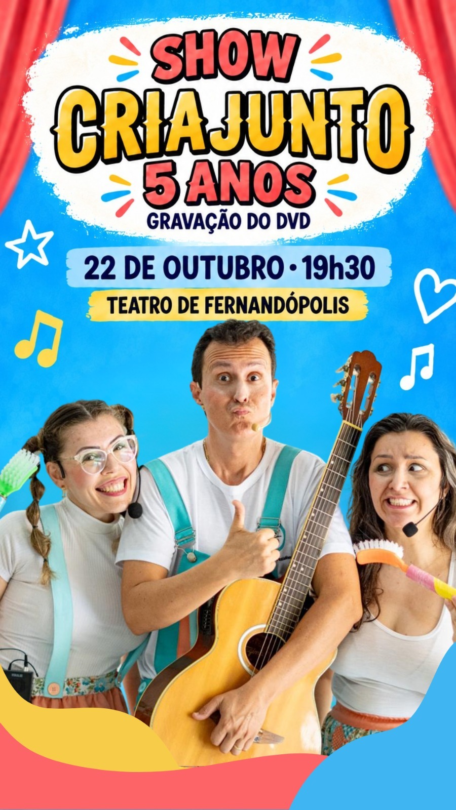 ACONTECE HOJE, 22-10,  A GRAVAÇÃO DO DVD CRIAJUNTO 5 ANOS — UMA HISTÓRIA DE MÚSICA, AFETO E ENCONTROS!* 