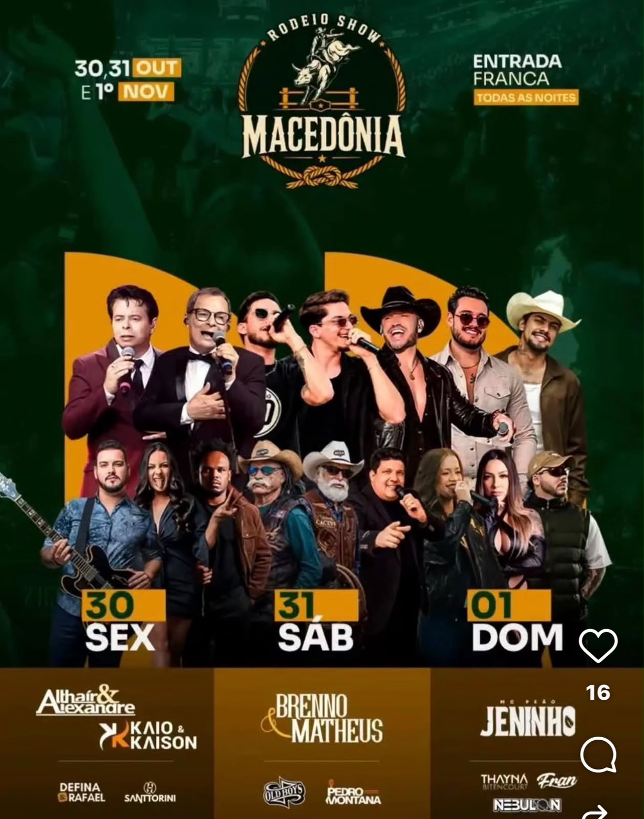 Macedônia Rodeio Show começa hoje com grandes shows, rodeio e entrada franca